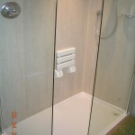 Completed shower 